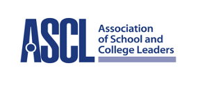 Logo - Full caps ASCL and then the full name of the Association of School and College Leaders written out